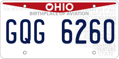 OH license plate GQG6260