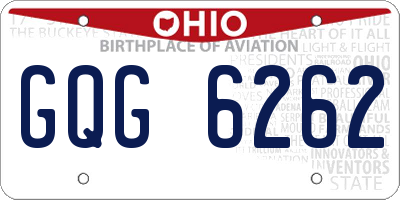 OH license plate GQG6262