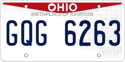 OH license plate GQG6263