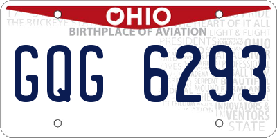 OH license plate GQG6293