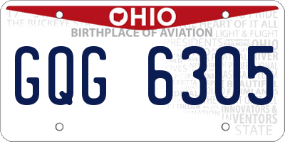 OH license plate GQG6305
