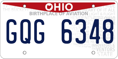 OH license plate GQG6348