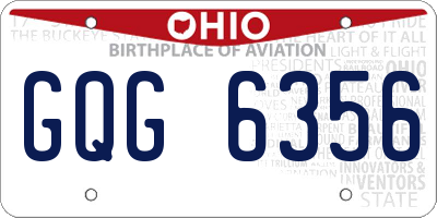OH license plate GQG6356