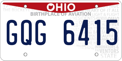 OH license plate GQG6415