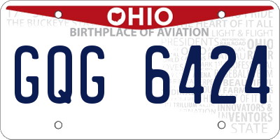 OH license plate GQG6424