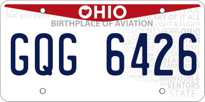 OH license plate GQG6426