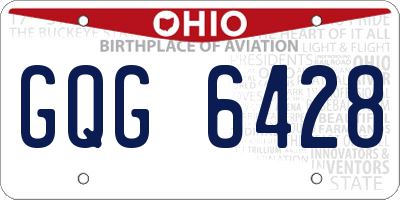 OH license plate GQG6428