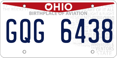 OH license plate GQG6438