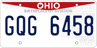 OH license plate GQG6458