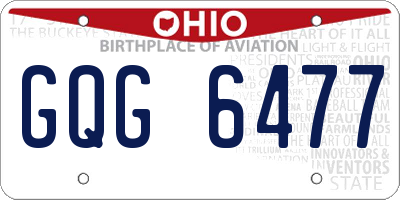 OH license plate GQG6477