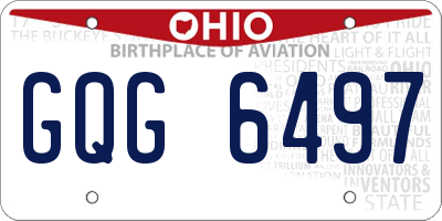 OH license plate GQG6497
