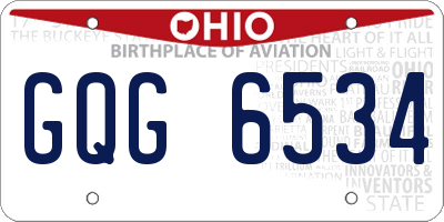 OH license plate GQG6534
