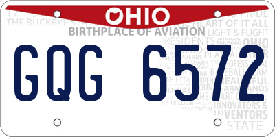 OH license plate GQG6572