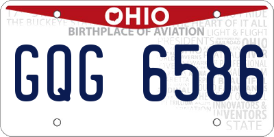OH license plate GQG6586