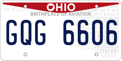 OH license plate GQG6606