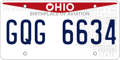 OH license plate GQG6634