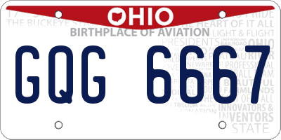 OH license plate GQG6667
