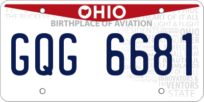 OH license plate GQG6681