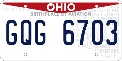 OH license plate GQG6703