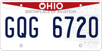 OH license plate GQG6720