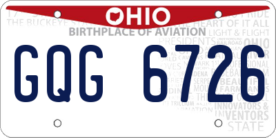 OH license plate GQG6726