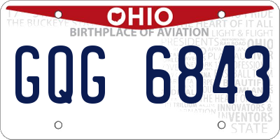 OH license plate GQG6843