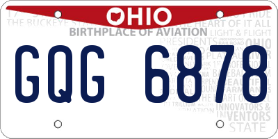 OH license plate GQG6878