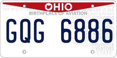 OH license plate GQG6886