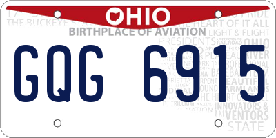 OH license plate GQG6915