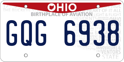 OH license plate GQG6938