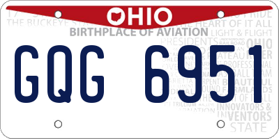 OH license plate GQG6951