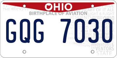 OH license plate GQG7030
