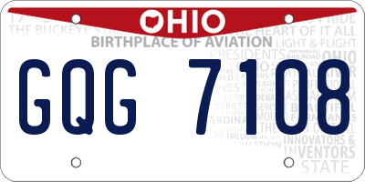 OH license plate GQG7108