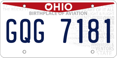 OH license plate GQG7181