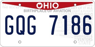 OH license plate GQG7186