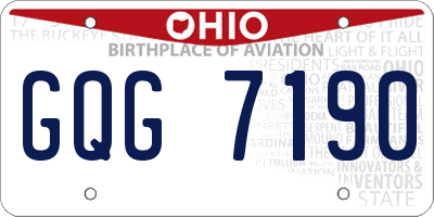 OH license plate GQG7190