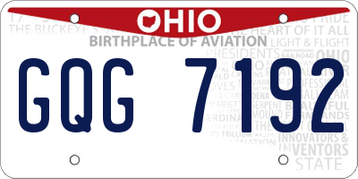 OH license plate GQG7192