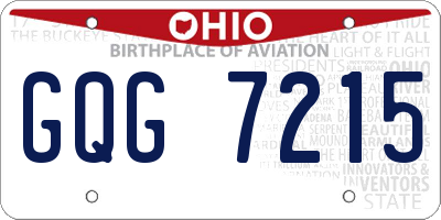 OH license plate GQG7215
