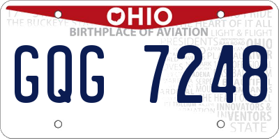 OH license plate GQG7248
