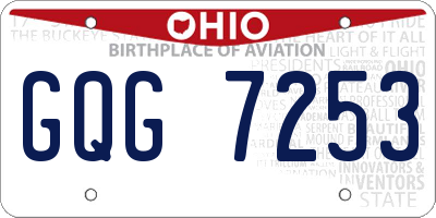 OH license plate GQG7253