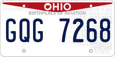 OH license plate GQG7268