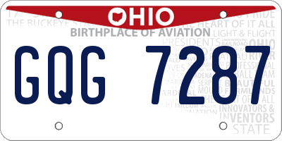 OH license plate GQG7287