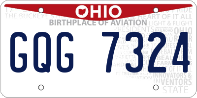 OH license plate GQG7324