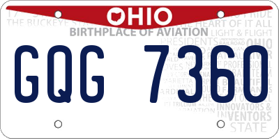 OH license plate GQG7360