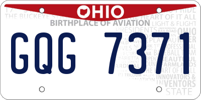OH license plate GQG7371