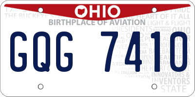 OH license plate GQG7410