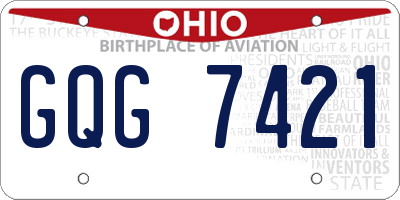 OH license plate GQG7421