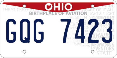 OH license plate GQG7423