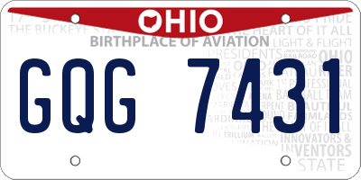 OH license plate GQG7431