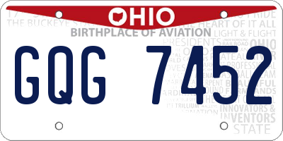 OH license plate GQG7452